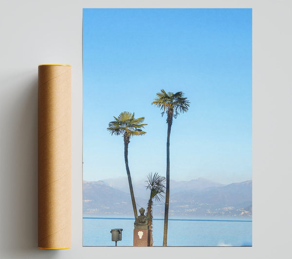 Azure Palm Oasis Giclee Print