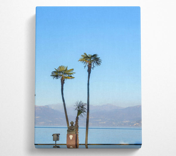  A Canvas Print of Azure Palm Oasis Canvas Print