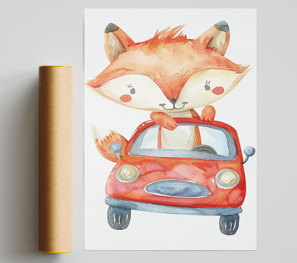 Red Fox Road Trip Poster