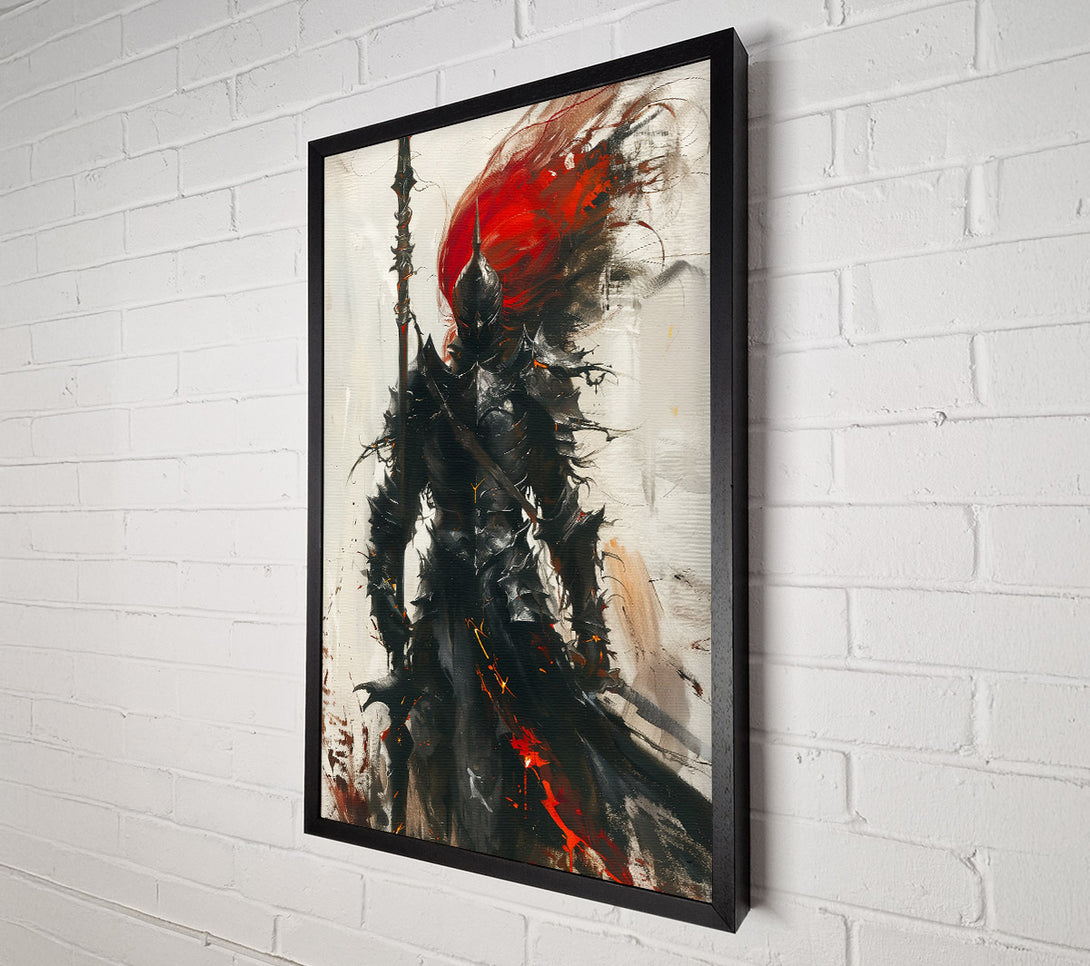  A Canvas Print of Crimson Knight'S Vigil Canvas Print