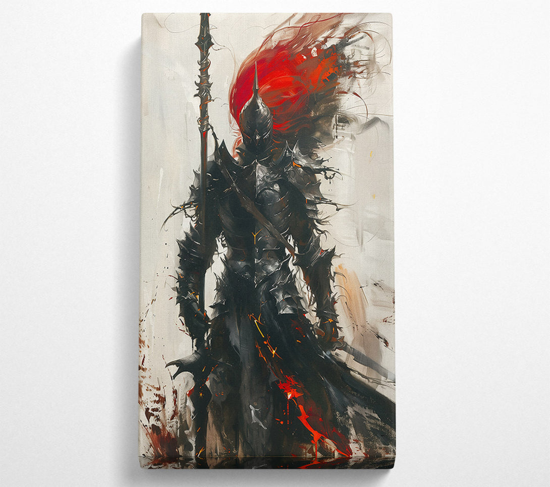  A Canvas Print of Crimson Knight'S Vigil Canvas Print
