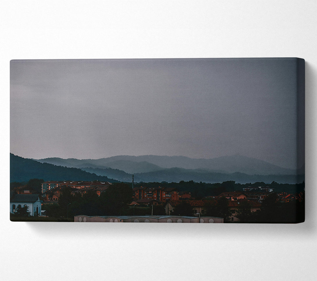  A Canvas Print of Grey Skies Over City Canvas Wall Art