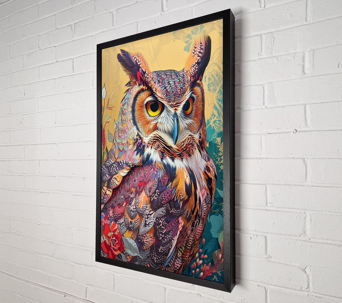  A Canvas Print of Golden Owl Feathers Canvas Print