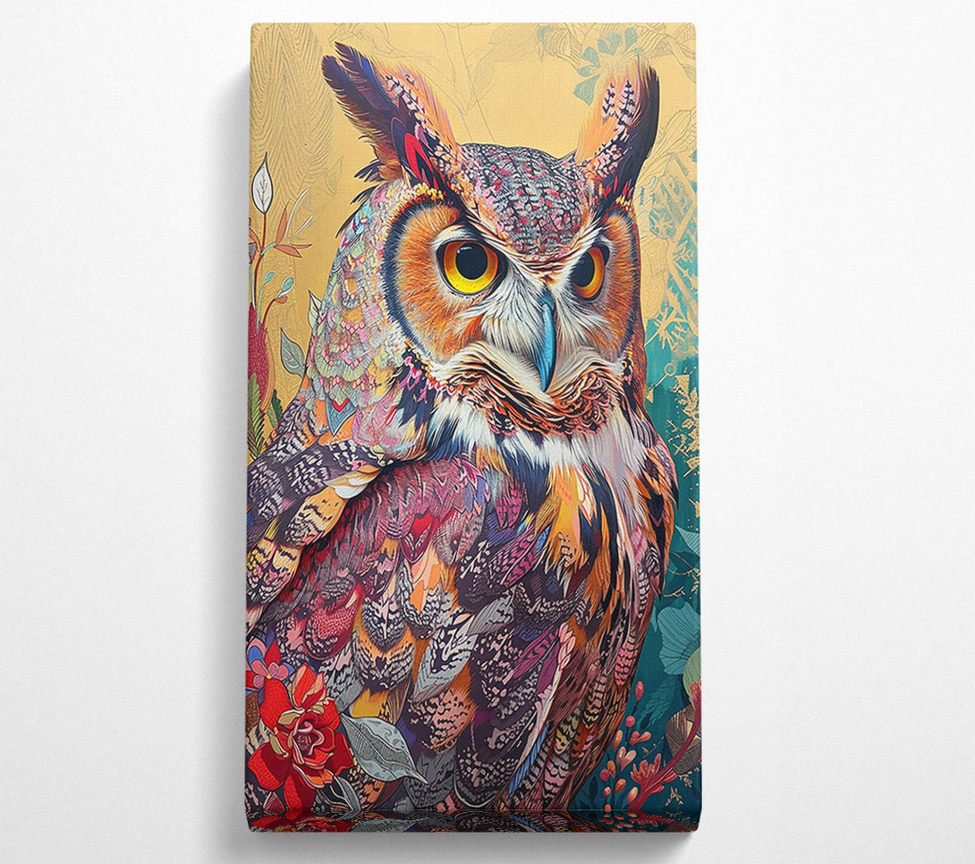  A Canvas Print of Golden Owl Feathers Canvas Print