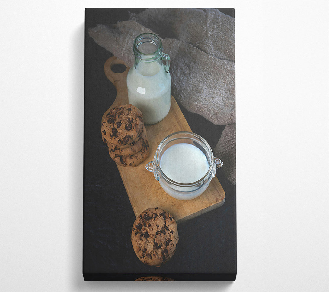  A Canvas Print of White Milk & Chocolate Chips Canvas Art