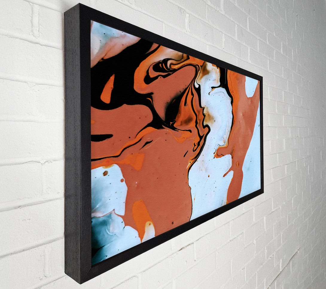  A Canvas Print of Salmon Swirls & White Canvas Wall Art
