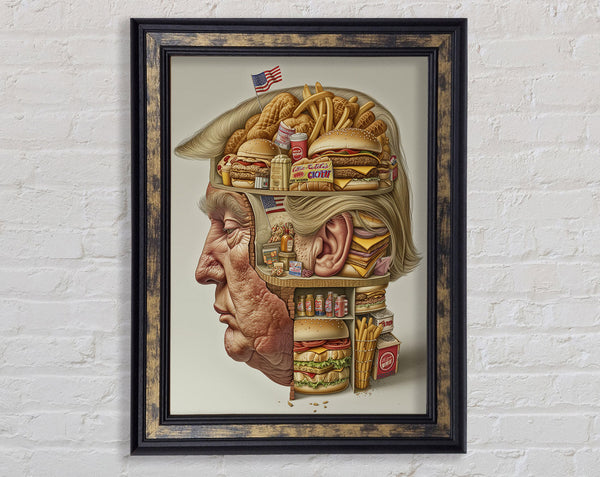 Fast Food Trump Framed Print
