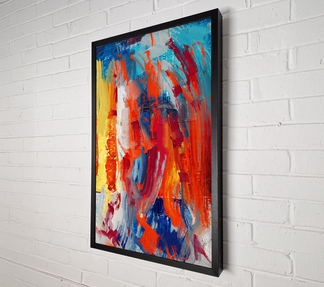  A Canvas Print of Orange Abstract Symphony Canvas Art