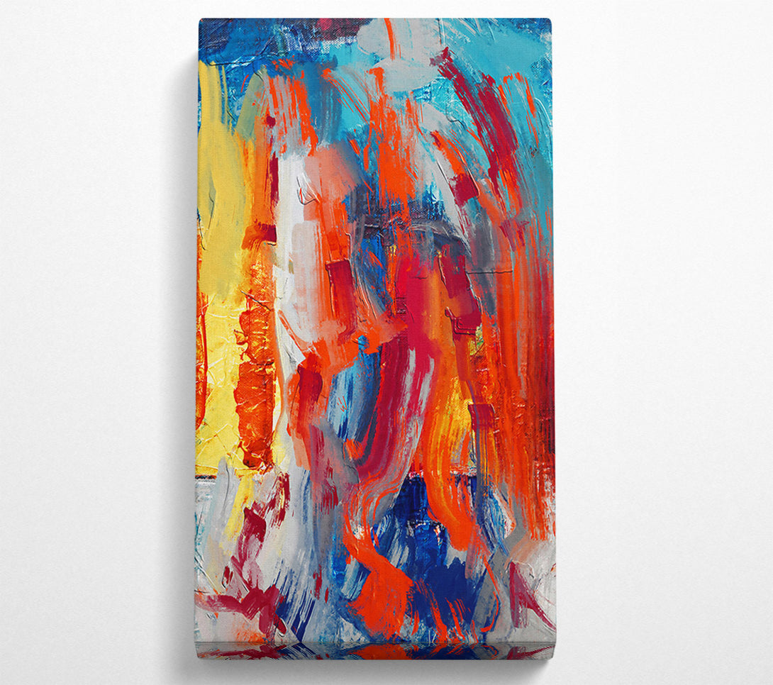  A Canvas Print of Orange Abstract Symphony Canvas Art