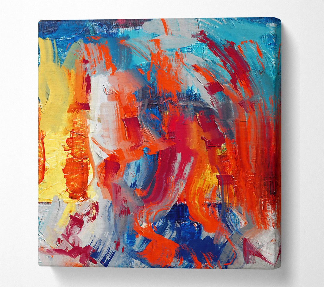  A Canvas Print of Orange Abstract Symphony Canvas Art