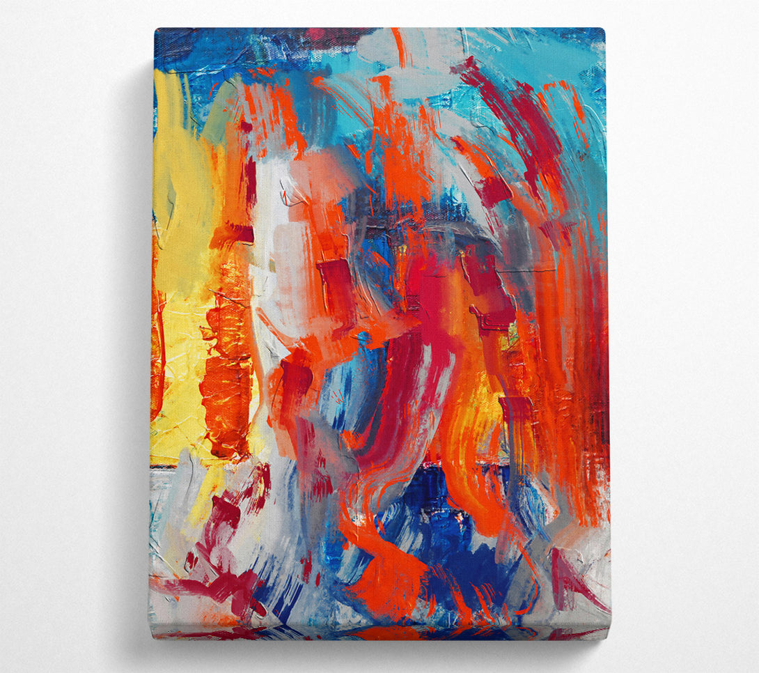  A Canvas Print of Orange Abstract Symphony Canvas Art