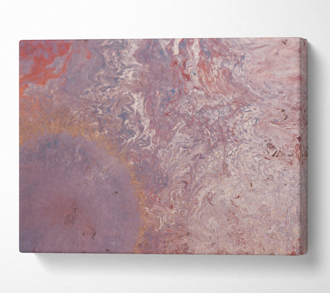  A Canvas Print of Lavender Swirls And Gold Canvas Wall Art