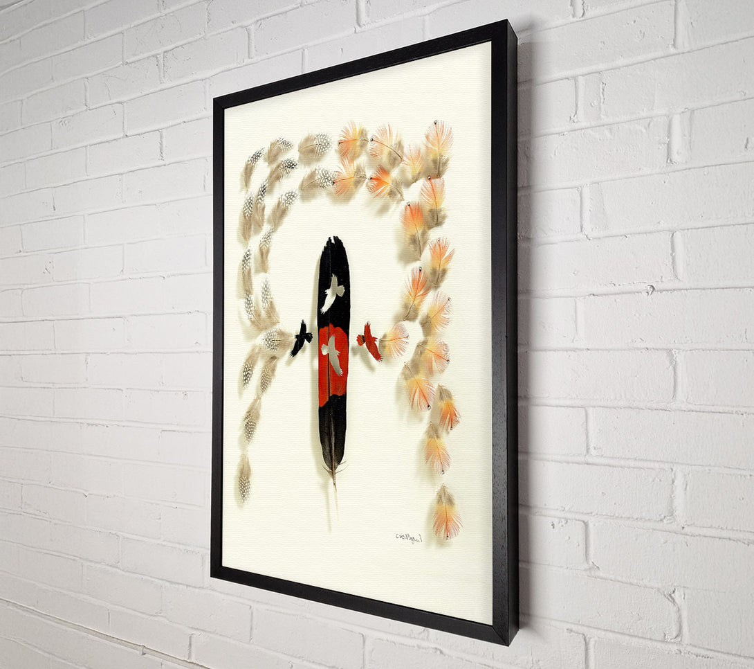  A Canvas Print of Feather Circle Canvas Art