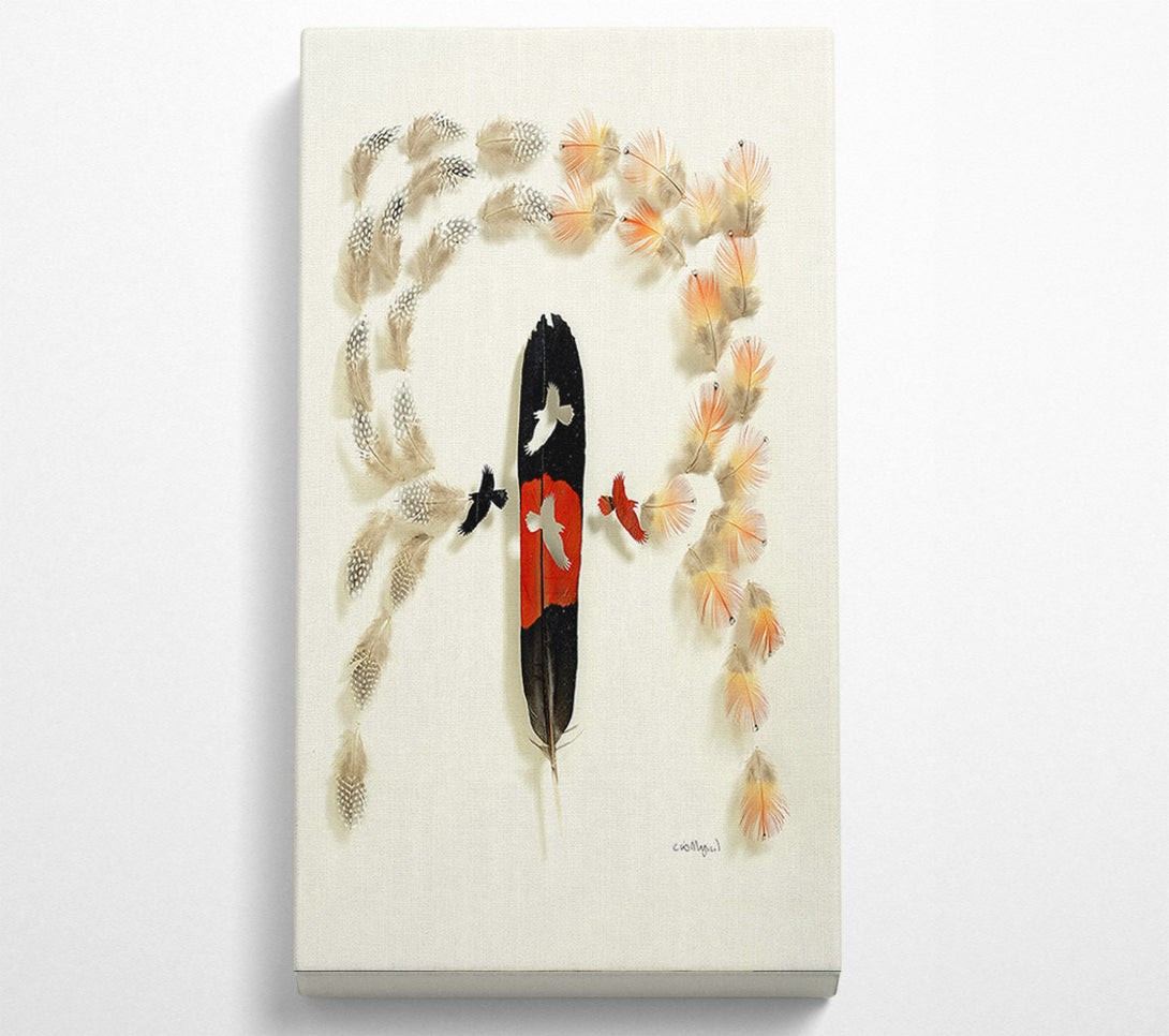  A Canvas Print of Feather Circle Canvas Art