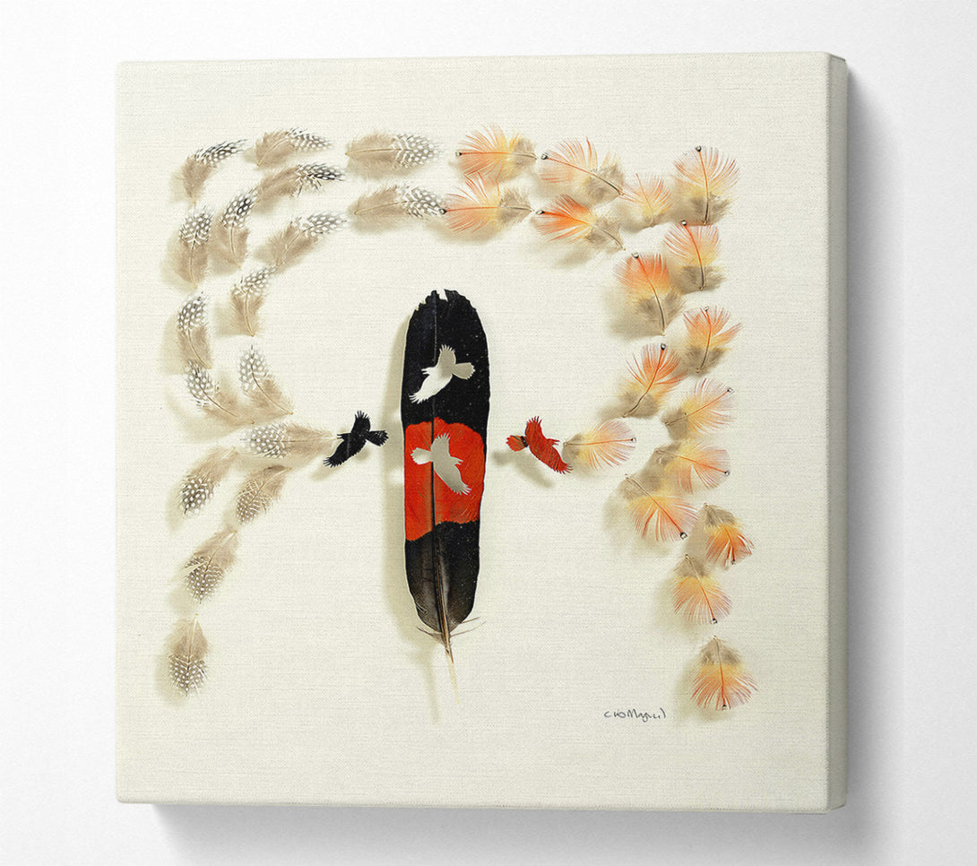  A Canvas Print of Feather Circle Canvas Art