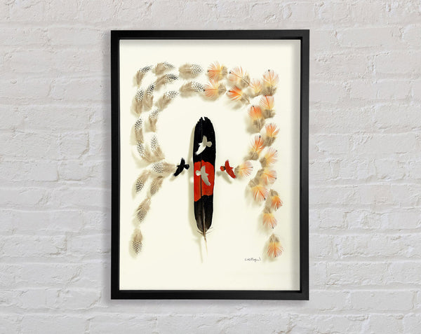 Feather Circle Framed Print