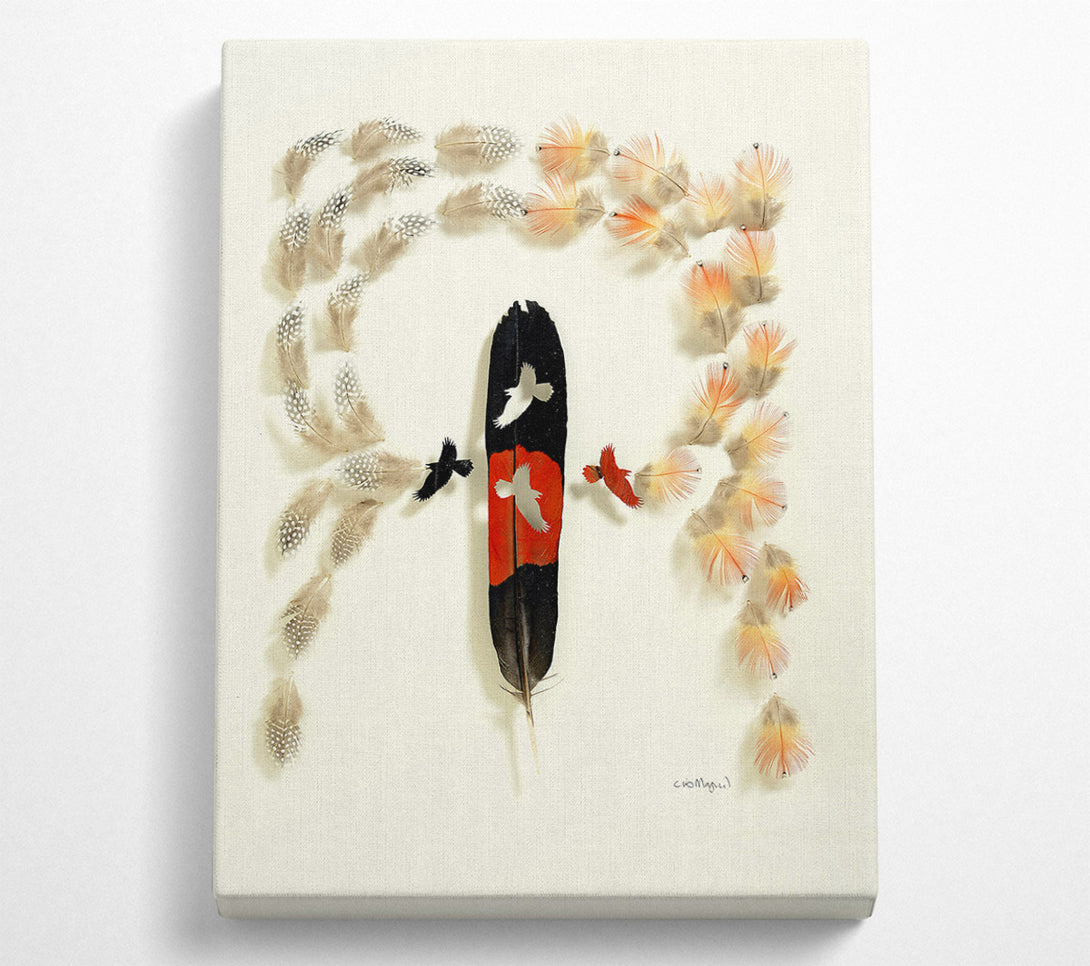  A Canvas Print of Feather Circle Canvas Art