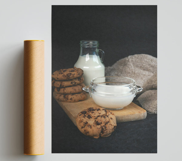 Brown Milk & Cookies Poster