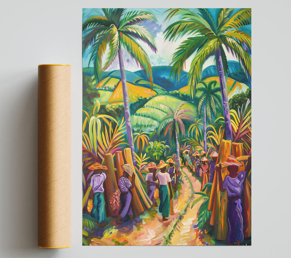 Purple Jungle Path Poster