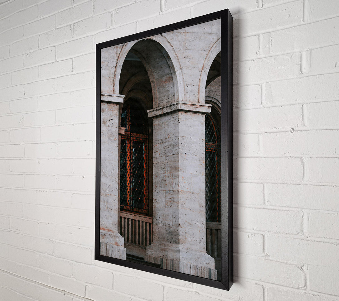  A Canvas Print of Golden Arches And Stone Canvas Print