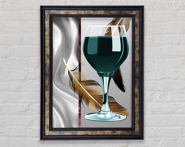 Feather Drink Framed Print