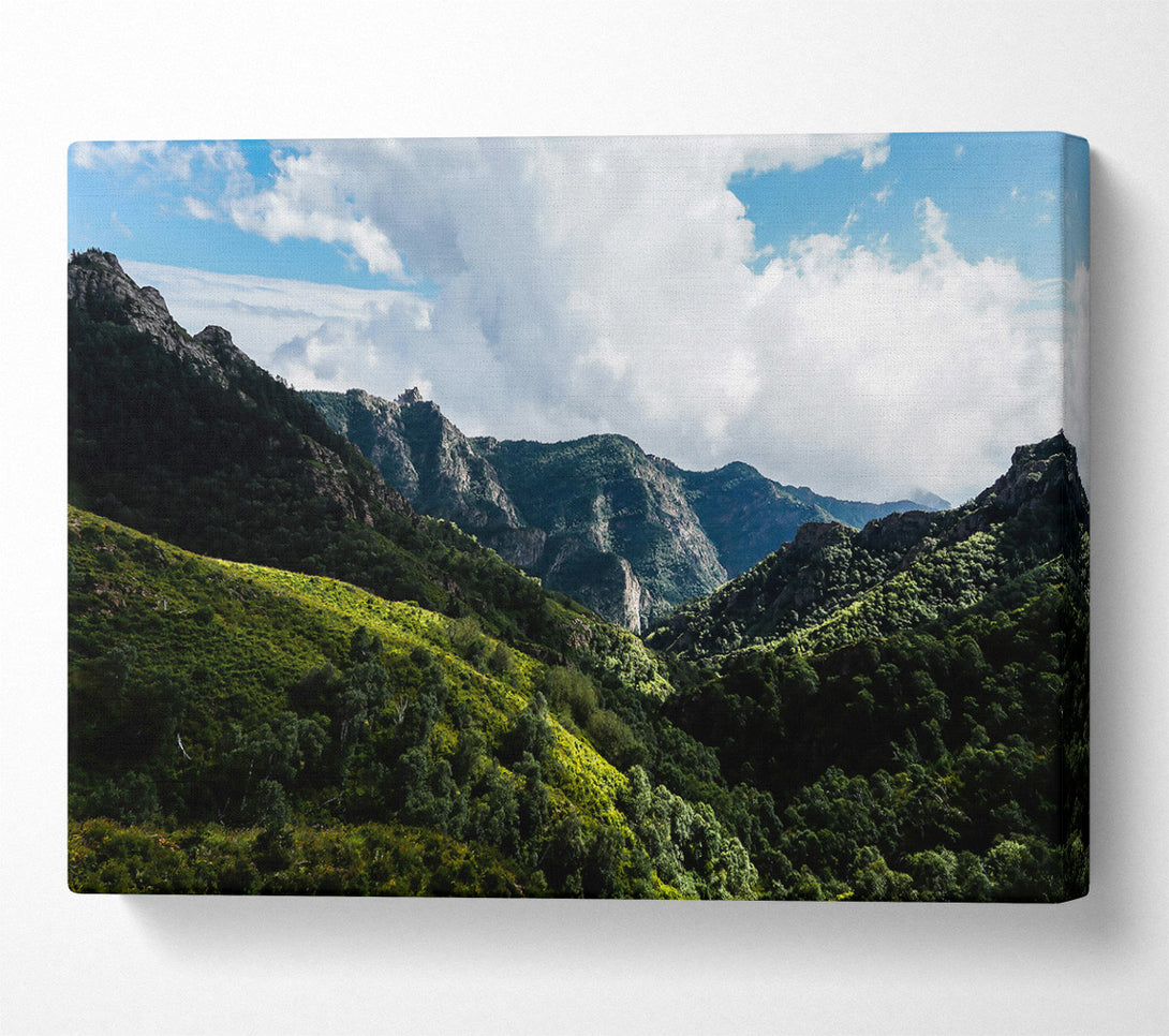  A Canvas Print of Green Mountain Serenity Canvas Wall Art