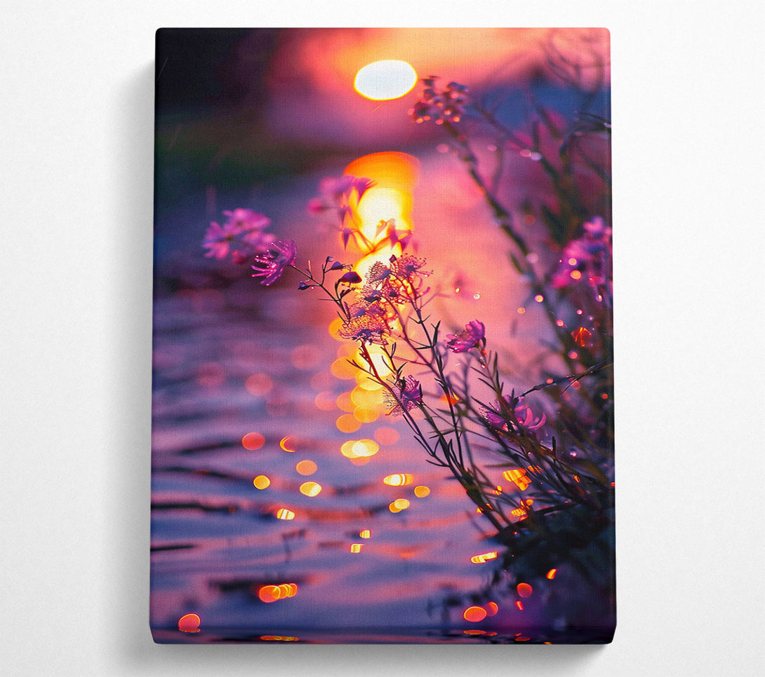  A Canvas Print of Golden Hour Blooms Canvas Art