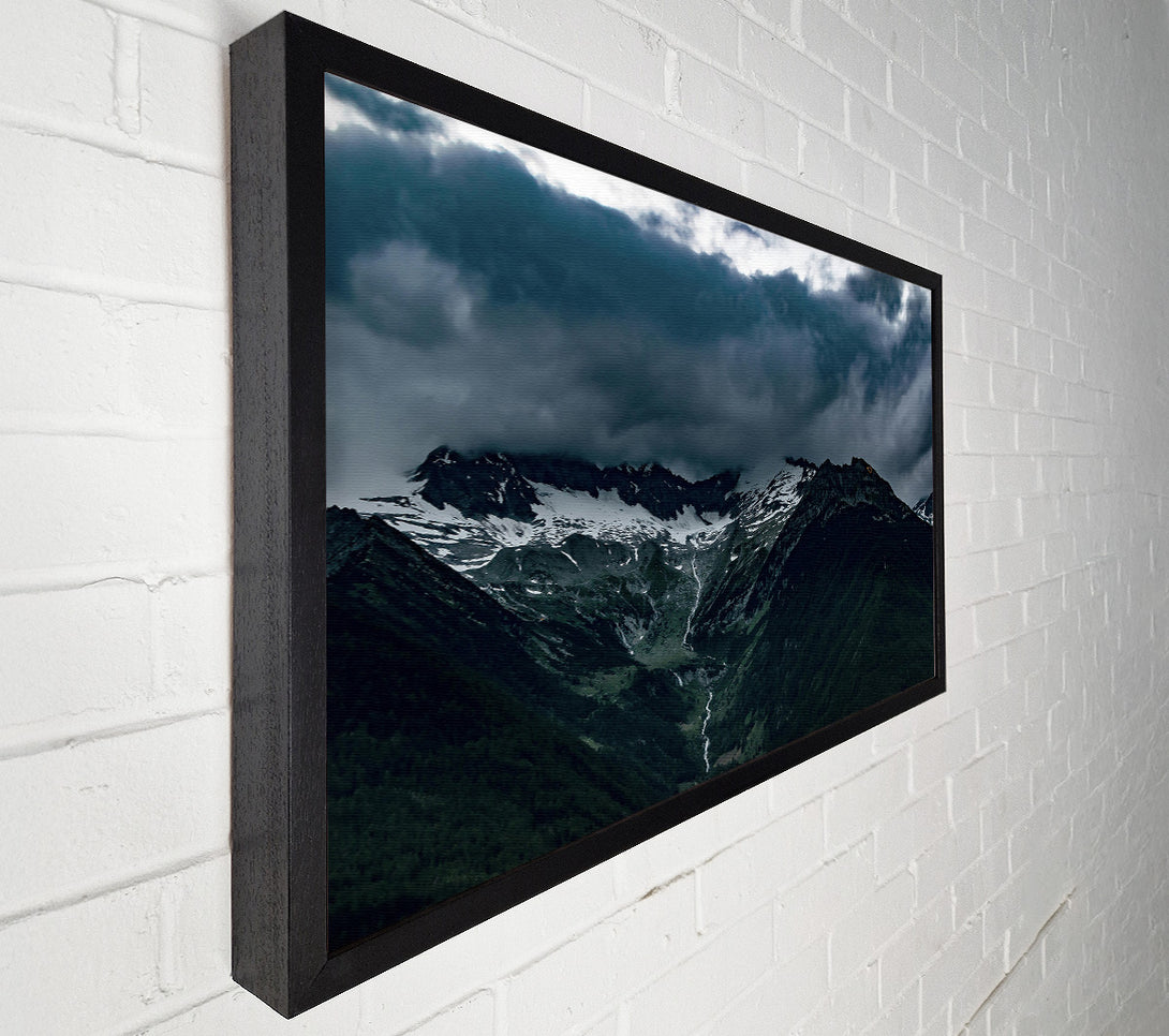  A Canvas Print of Grey Mountains In Shadow Canvas Print