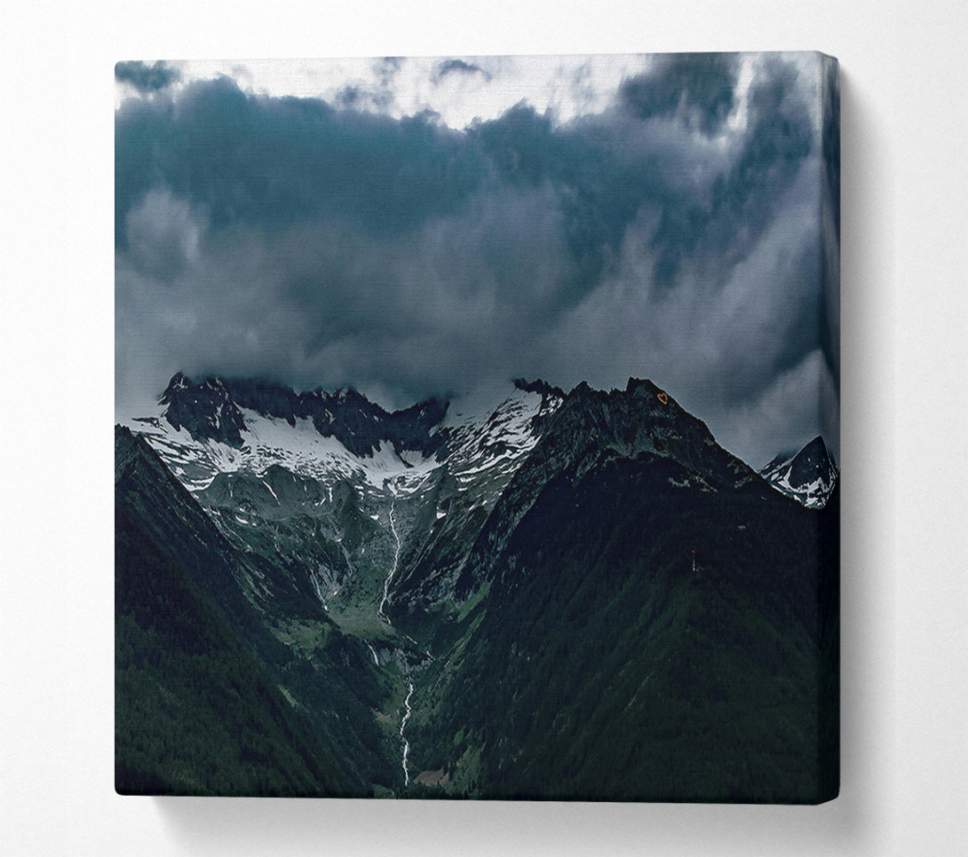 A Canvas Print of Grey Mountains In Shadow Canvas Print