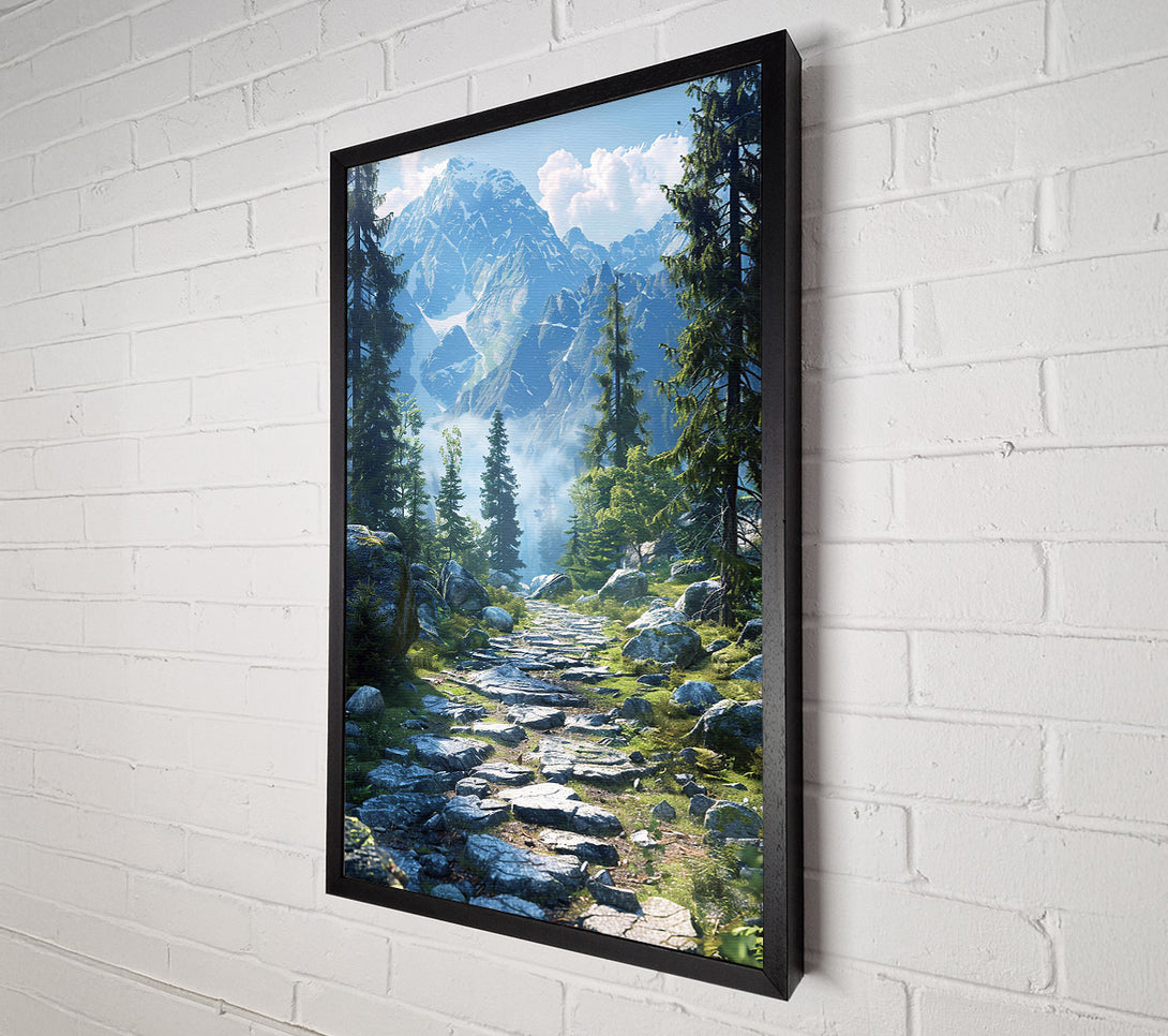  A Canvas Print of Blue Mountain Path Canvas Wall Art