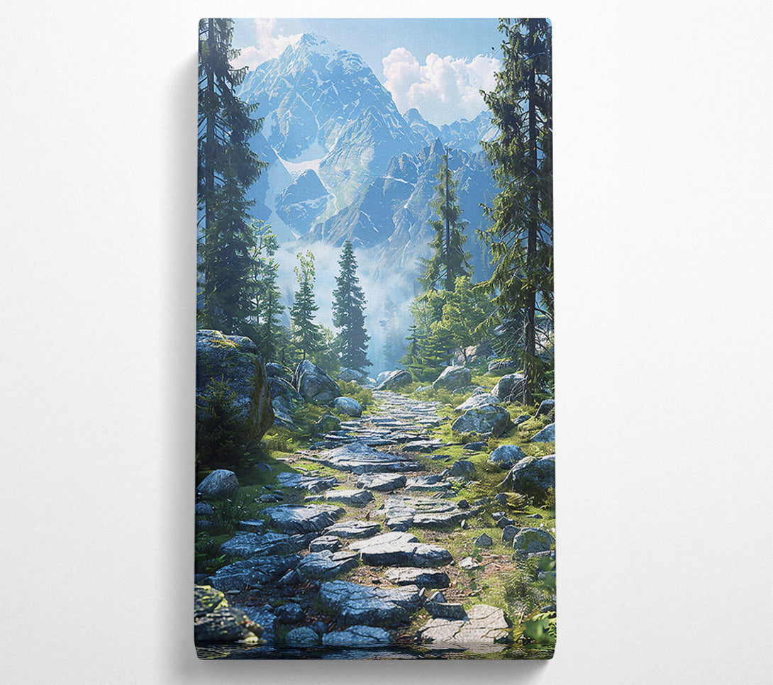  A Canvas Print of Blue Mountain Path Canvas Wall Art