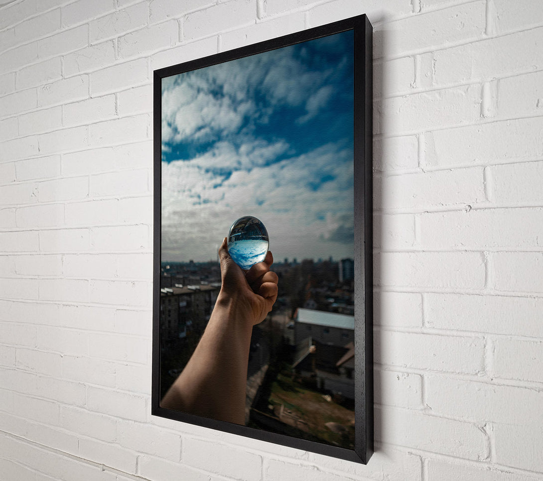  A Canvas Print of Blue Sky Lens Ball Canvas Print