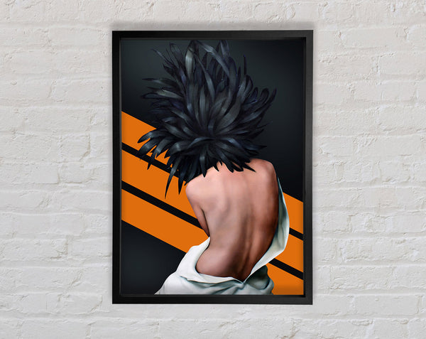 Feather Hair Framed Print