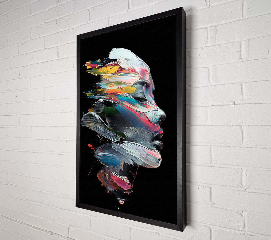  A Canvas Print of Azure Painted Portrait Canvas Wall Art