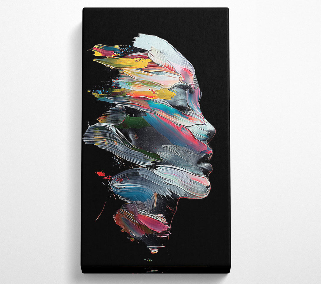  A Canvas Print of Azure Painted Portrait Canvas Wall Art