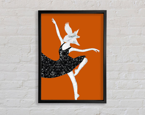 Feather Head White Framed Print