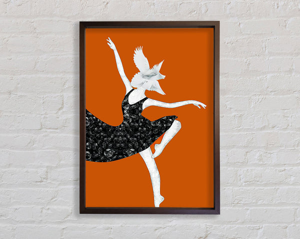 Feather Head Walnut Framed Print
