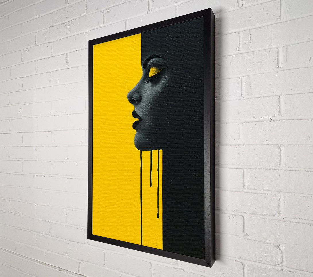  A Canvas Print of Yellow Dripping Dream Canvas Wall Art