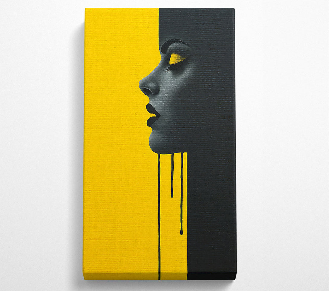  A Canvas Print of Yellow Dripping Dream Canvas Wall Art