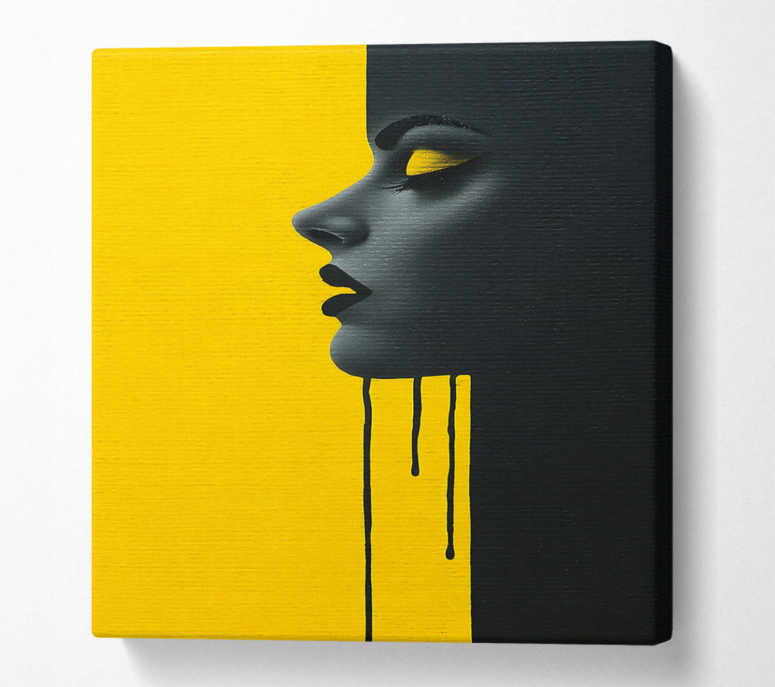  A Canvas Print of Yellow Dripping Dream Canvas Wall Art