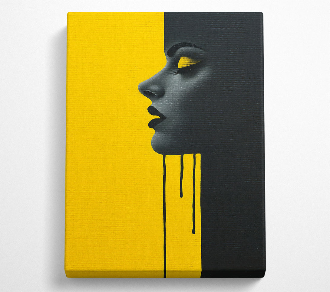  A Canvas Print of Yellow Dripping Dream Canvas Wall Art