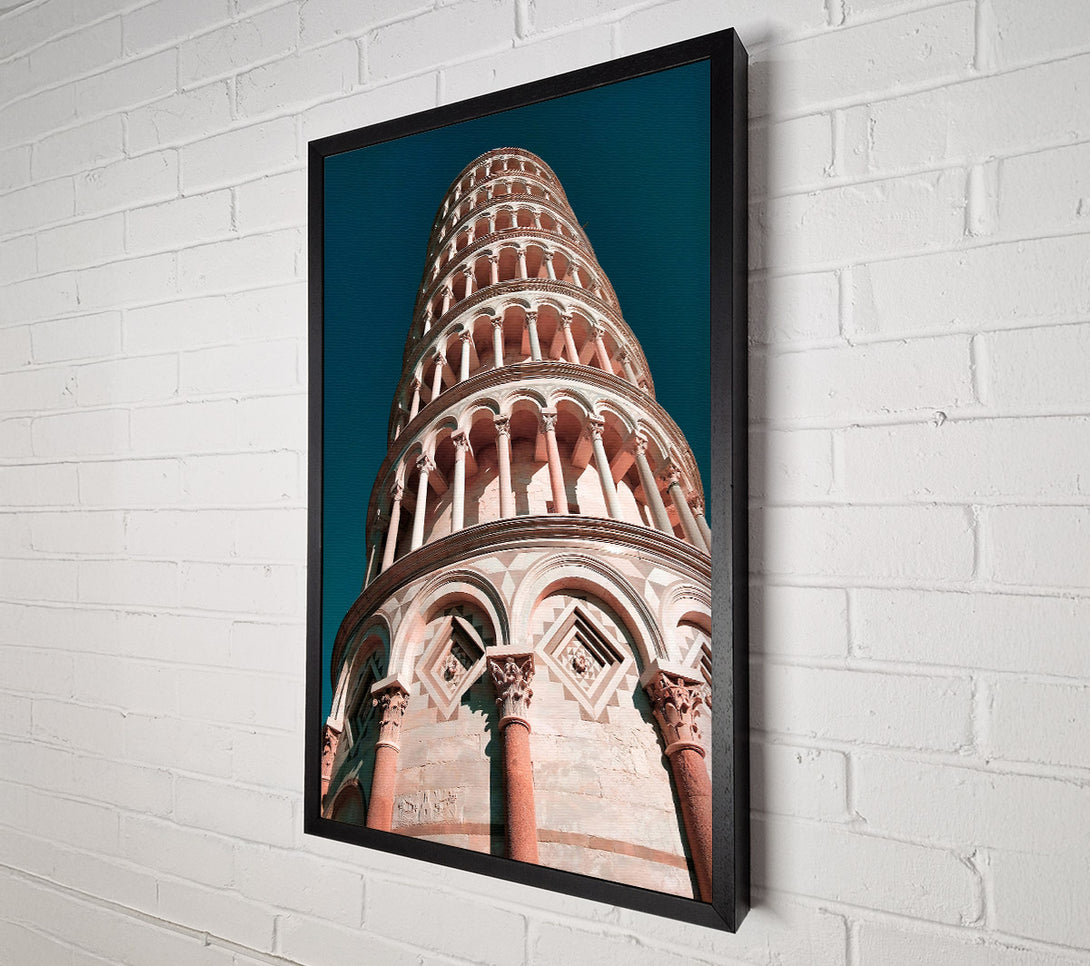  A Canvas Print of Peach Leaning Tower Canvas Print