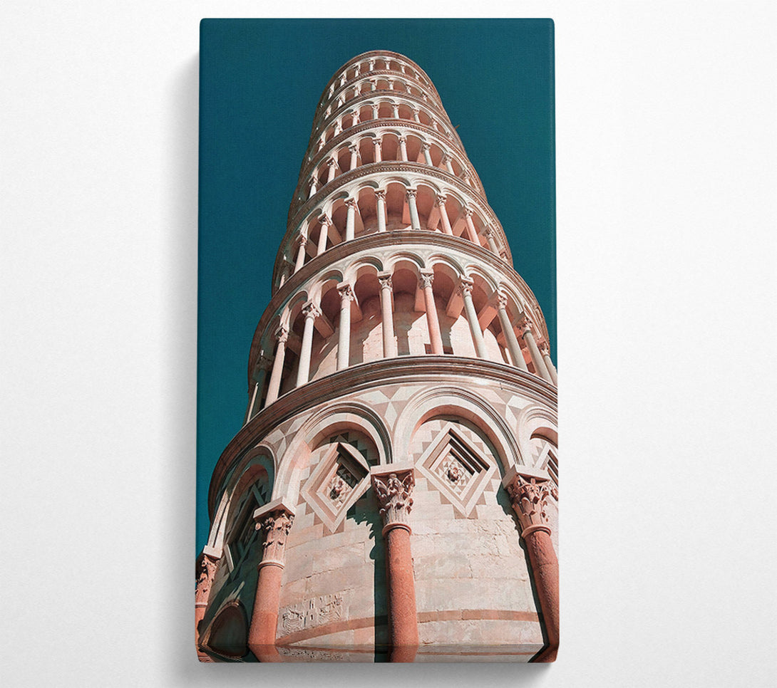  A Canvas Print of Peach Leaning Tower Canvas Print