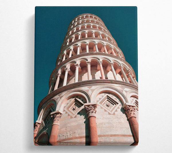 A Canvas Print of Peach Leaning Tower Canvas Print