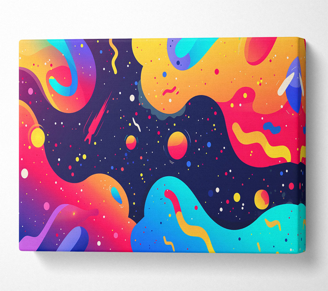  A Canvas Print of Cosmic Orange Dreamscape Canvas Wall Art