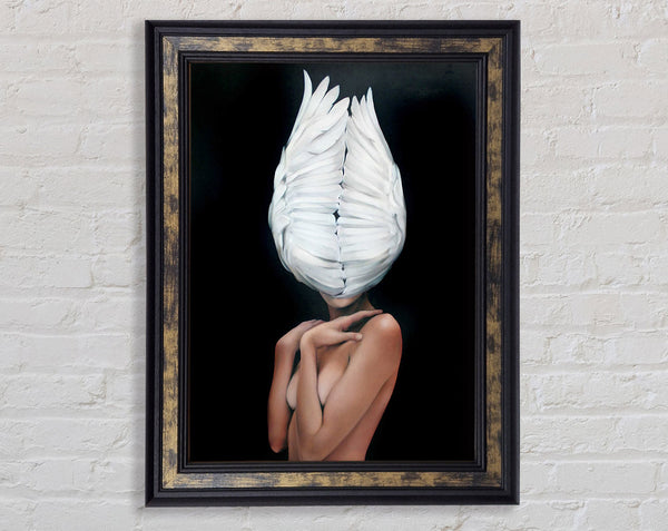 Feather Head Wing Framed Print