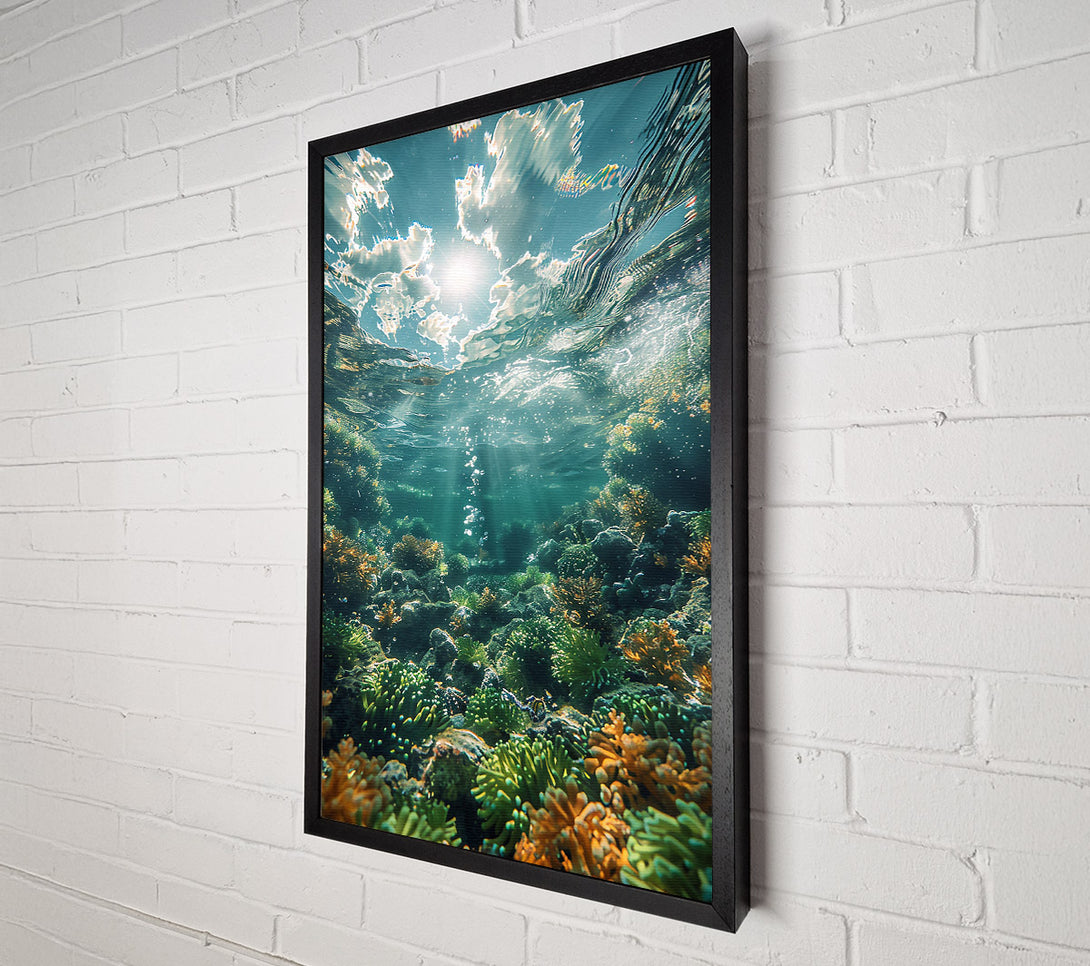  A Canvas Print of Aqua Sun'S Embrace Canvas Print