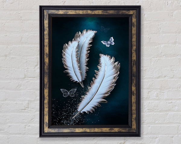 Feather Sparkle Framed Print