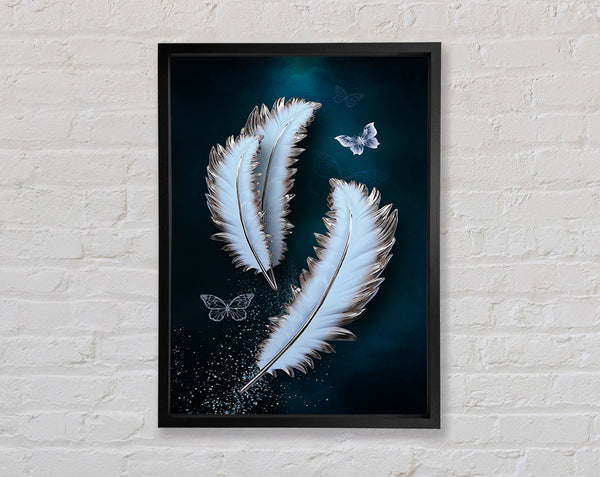 Feather Sparkle Framed Print