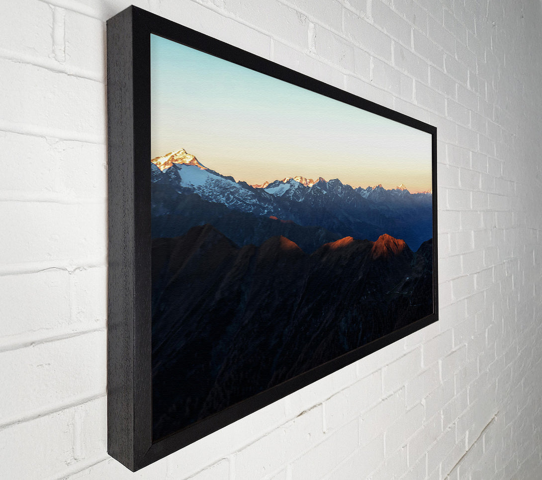  A Canvas Print of Golden Mountain Serenity Canvas Art